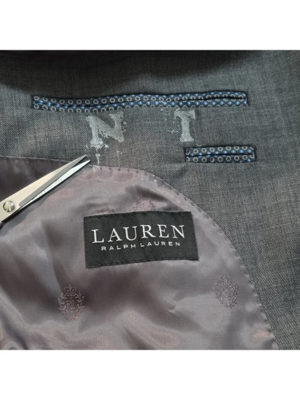 Ralph Lauren Blazer Men US 42S Gray Wool 2B 2V Lined SB Business Edgy Minimalist